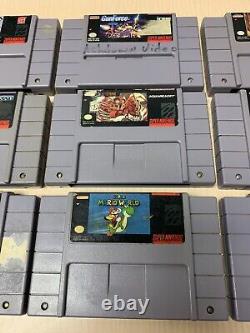 Lot de 9 jeux SNES Super Nintendo authentiques TESTÉS & NETTOYÉS! EN MAIN