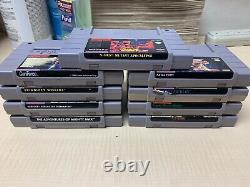 Lot de 9 jeux SNES Super Nintendo authentiques TESTÉS & NETTOYÉS! EN MAIN