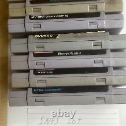 Lot de Super Nintendo (9) jeux SNES Super Mario World Mario Kart Wario Vintage FS