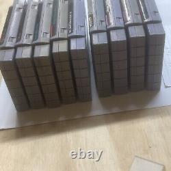 Lot de Super Nintendo (9) jeux SNES Super Mario World Mario Kart Wario Vintage FS