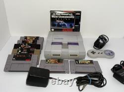 Lot de console Super Nintendo SNES avec 1 manette, 9 jeux, fonctionne parfaitement