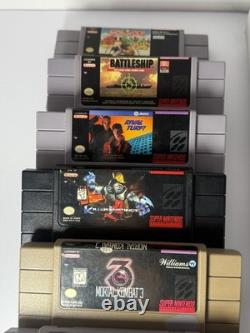 Lot de console Super Nintendo SNES avec 1 manette, 9 jeux, fonctionne parfaitement