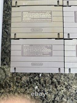 Lot de console de système Super Nintendo SNES testé et fonctionnel avec 7 jeux SNS-001 Mario