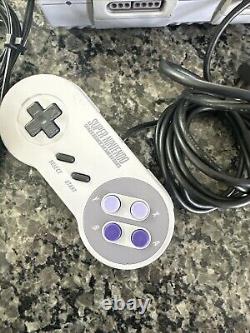 Lot de console de système Super Nintendo SNES testé et fonctionnel avec 7 jeux SNS-001 Mario