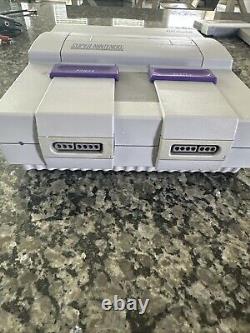 Lot de console de système Super Nintendo SNES testé et fonctionnel avec 7 jeux SNS-001 Mario