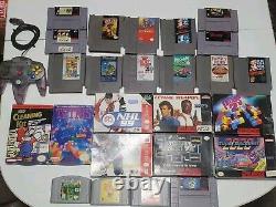 Lot de jeux Nintendo Cib 64 Snes non testés en gros, en l'état, expédition gratuite Mario