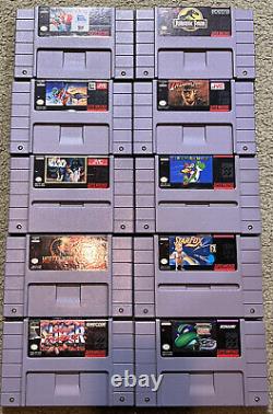 Lot de jeux SNES 10 jeux Super Nintendo Mario World, TMNT, Star Wars, ESB, MK, +++