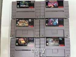 Lot de jeux Super Nintendo authentiques peu communs/rares (10 au total)