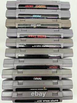 Lot de jeux Super Nintendo authentiques peu communs/rares (10 au total)