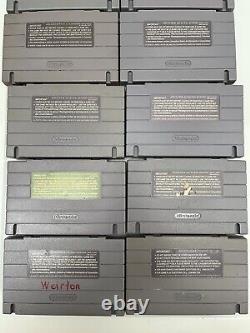 Lot de jeux Super Nintendo authentiques peu communs/rares (10 au total)