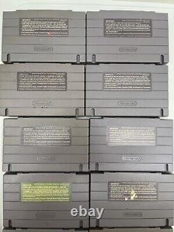 Lot de jeux Super Nintendo authentiques peu communs/rares (10 au total)
