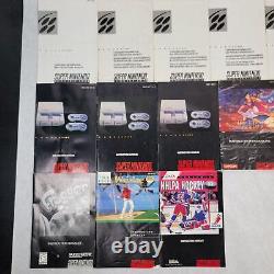 Lot varié de manuels/d'inserts de jeux vidéo (SNES Super Nintendo Entertainment System)