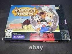 Lune des moissons Natsume Authentique Super Nintendo SNES en condition EXMT COMPLET avec boîte