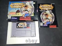 Lune des moissons Natsume Authentique Super Nintendo SNES en condition EXMT COMPLET avec boîte