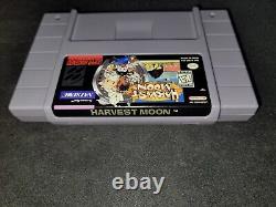 Lune des moissons Natsume Authentique Super Nintendo SNES en condition EXMT COMPLET avec boîte