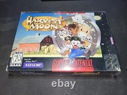 Lune des moissons Natsume Authentique Super Nintendo SNES en condition EXMT COMPLET avec boîte