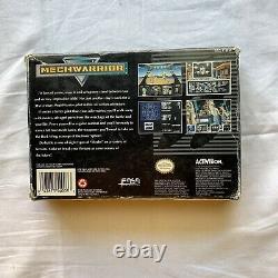 Mechwarrior Snes Super Nintendo Box With Game And Inserts Vintage Video Games