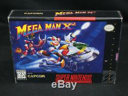 Mega Man X2 Super Nintendo Snes Cib 1er Complet Imprimer Le Japon Vg + / Ex Général