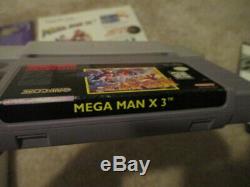 Mega Man X3 (super Nintendo Snes) Cib Complète Avec Le Magazine Walkthrough + Annonce