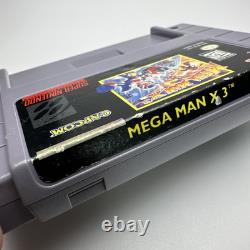 Mega Man X 3 Cartouche SNES Super Nintendo uniquement Jeu Capcom AUTHENTIQUE ! Classique
