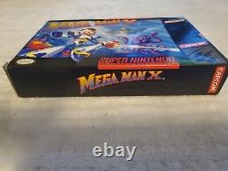 Mega Man X SNES Super Nintendo Complet CIB, en Excellent État et Testé