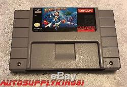 Mega Man X (super Nintendo Snes, 1993) Jeu Complet Cib Avec Boîte Personnalisée Très Menthe