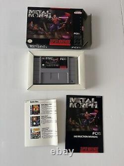 Metal Morph Super Nintendo SNES complet avec boîte, manuel, cartouche, insert & reg