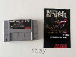 Metal Morph Super Nintendo SNES complet avec boîte, manuel, cartouche, insert & reg