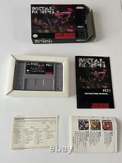 Metal Morph Super Nintendo SNES complet avec boîte, manuel, cartouche, insert & reg