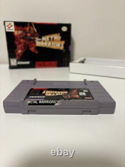 Metal Warriors Super Nintendo SNES Cartouche et Boîte Authentiques et Testés Endommagés
