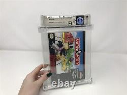 Monopoly Super Nintendo Snes Nouveau Sceaud Graded Wata 9,6 A+ Pop 1 Rare