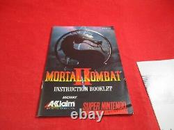 Mortal Kombat II Super Nintendo SNES COMPLET avec boîte manuel jeu FONCTIONNE