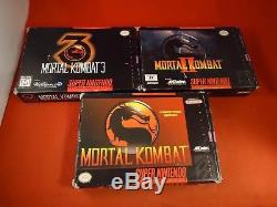 Mortal Kombat I II III (snes Super Nintendo) Complet Avec Box Combat 1 2 3