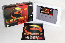 Mortal Kombat Snes Super Nintendo Complet Cib Grand Condition! Rare