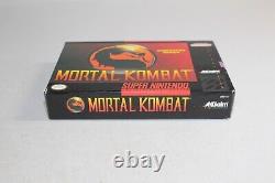 Mortal Kombat Snes Super Nintendo Complet Cib Grand Condition! Rare