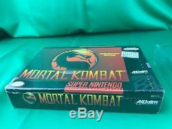 Mortal Kombat (super Nintendo Snes) Nouvelle Usine Scellé, Etui Protecteur