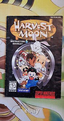 NTSC-U/C SNES Harvest Moon pour Super Nintendo Proche de CIB Vendeur Canadien