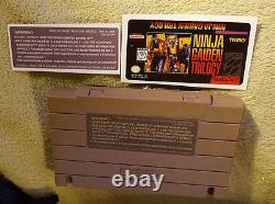 Ninja Gaiden Trilogy Snes Super Nintendo Authentic. Livré Avec Étiquette De Remplacement