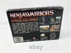 Ninja Warriors Super Nintendo Snes Complet en boîte CIB JEU RARE