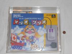 Nouveau Mario & Wario Avec Jeu De Souris Super Famicom Vga 95 Mint Gold Sfc Snes Nintendo