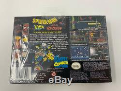 Nouveau Super Nintendo Snes Scellé A4 De Revers Spider-man X-men Arcade
