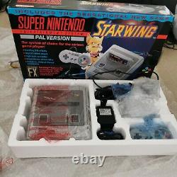 Nr Mint Super Nintendo, Snes, Console Boxed. Bundle Starwing