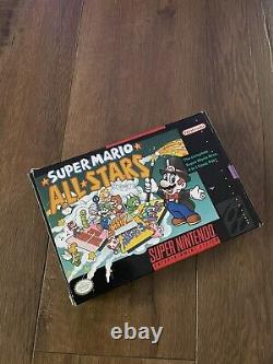 Original Box & Inserts Seulement- Super Mario All Stars Super Nintendo, Snes