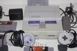 Original Super Nintendo Snes Console Lot 7 Jeux Zelda Mario Street Fighter Plus
