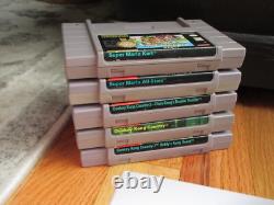 Pack Console Super Nintendo SNES DKC 123, Mario Kart, 100% OEM excellent état