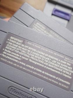 Pack Console Super Nintendo SNES DKC 123, Mario Kart, 100% OEM excellent état
