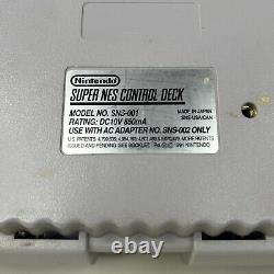 Pack Console Super Nintendo SNES avec 2 Jeux Testés Fonctionne Nouveaux Câbles