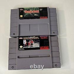 Pack Console Super Nintendo SNES avec 2 Jeux Testés Fonctionne Nouveaux Câbles