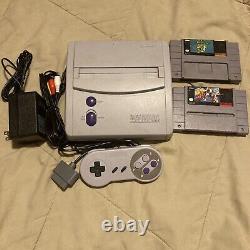 Pack Super Nintendo 2 jeux / manette / câbles Mario SNES NCAA