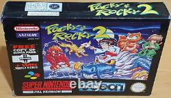 Pocky & Rocky 2 pour Super Nintendo SNES Rare Complet et en Excellent État PAL UKV